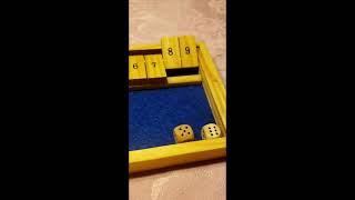 wooden shut the box from professor puzzle