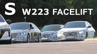 Mercedes Erlkönig S-Klasse MoPf W223 Massive Testing S-Class FACELIFT 2026 CONVOY * 4K SPY VIDEO