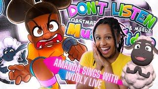 AMANDA sings "Don't Listen" with WOOLY! LIVE @Jakeneutron | @Toastyreacts_