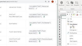 Using IEX Cloud API data in Cryptosheets