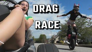 Drag race - Begode T4 vs  Segway GoKart Pro