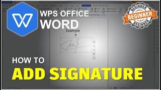 WPS Office Word How To Add Signature Tutorial