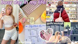 productive vlog: a busy day in my life, getting work done, healthy habits, studying, + more! 