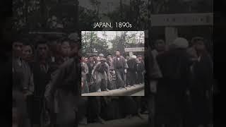 Incredbile Footage from Japan 1890s. Colorized Historical Video #history #rare #video #shorts #japan