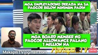 PANG LALAMANG NG PAGCOR SA KANILANG MGA EMPLEYADO BUKING NI RAFFY TULFO