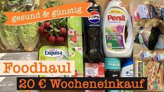 Wocheneinkauf mit vielen Gratisprodukten 20 € | Food Haul mit Food Diary 1 Person