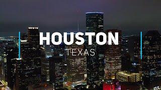 Houston by night | 4K drone footage