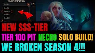 MOST BROKEN Season 4 Necro Endgame SOLO PIT 100+ Speed Farming Build!!!