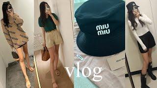 vlog_  미우미우 세일템 언박싱 (feat.젠테스토어), 여주 프리미엄아울렛 득템템️, 폴로 랄프로렌, 몽클레르, 갤러리디파먼트, 쇼핑브이로그, 일상브이로그