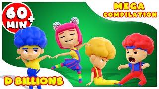 Chicky, Cha-Cha, Lya-Lya, Boom-Boom with New Heroes | Mega Compilation | D Billions Kids Songs