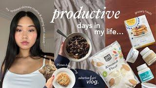 productive weekend in my life  | grocery shopping, my skincare routine & editing