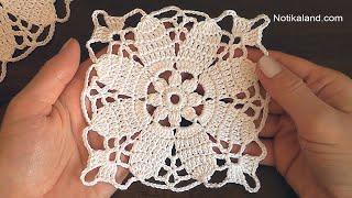 Crochet Easy Flower Square Motif