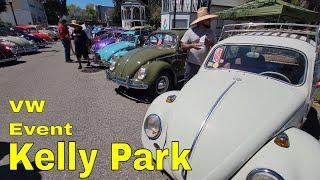 Kelly Park VW Car Show Rare VW Split Window Beetle - oval window - barndoor bus - HUGE EVENT