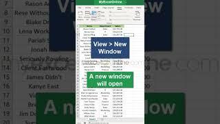 View Multiple Worksheets in Excel  #shorts #myexcelonline #excel