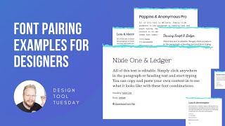 Font Pairing Library for Product Designers - Design Tool Tuesday, Ep56