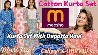 Meesho Kurti Set Haul l Affordable Kurta Set l Meesho Cotton Kurta Set #meesho #kurtaset #kurti