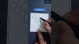 Easy Abstract Art Tutorial-10 | Easy Abstract Pattern | Spiral Drawing #shorts #youtubeshorts