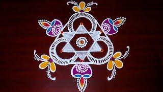 Easy New Year Rangoli (15-02-2024)By AnithaRangoli|rangoli|Kolam|Muggulu|@anitharangoli