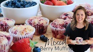 Triple Berry Muffins | The Carefree Kitchen