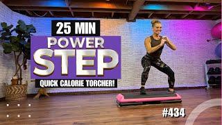 25 MIN HIGH INTENSITY STEP AEROBICS WORKOUT - EASY MOVES  - SUPER SWEAT!