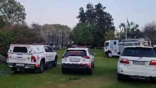 Emergency services work to extinguish Auckland Park Country Club fire