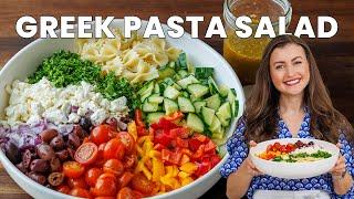 The Ultimate Fresh Greek Pasta Salad | Easy & Delicious!