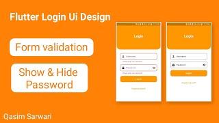 How to create Login form in Flutter with form validation and show/hide password (فارسی) 2023