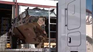 The Australian War Memorial recieves an IED damaged Bushmaster from the Australian Defence Force