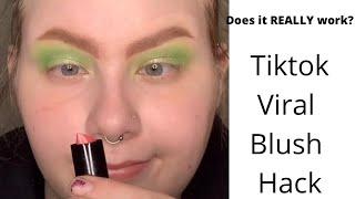 DOES IT REALLY WORK?! Trying the TikTok Viral Blush Hack | kealeysbeauty