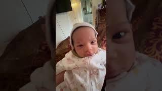 She’s two weeks old  #shorts #newbornbaby #babyvideos