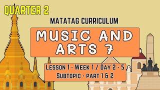 QUARTER 2 - MUSIC AND ARTS 7 - LESSON 1 / DAY 2 - 5 OF WEEK 1 / SUBTOPIC 1 & 2 / DEPED MATATAG