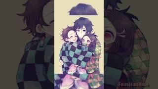 Nezuko x tanjiro x giyuu cute moments  #demonslayer #edit #cute #trending #shorts