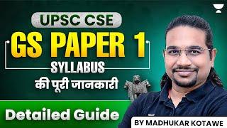 UPSC CSE - GS Paper 1 Detailed Syllabus Analysis | By Madhukar Kotawe