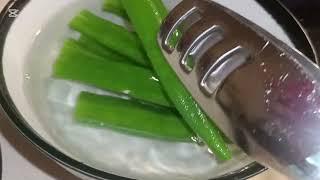 Blanched Lady Finger in Garlic Soy Sauce Chinese Recipe