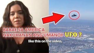 BABAE SA AMERIKA NAKUHANAN NG VIDEO ANG ISANG UFO HABANG SAKAY SA EROPLANO