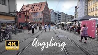 Summer Walking Tour of Augsburg, Germany - Hidden Gems & Historic Landmarks - 4K 60fps