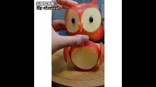 Amazing fruit artApple carving/fruit decoration#short#shorts