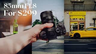 $299 Cheap 85mm F1.8 POV Street Photography w/ 7Artisans 85mm F1.8 & Sony A7RV