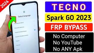 Tecno Spark Go 2023 FRP Bypass Android 12 Update | Tecno (BF7) Google Account Bypass Without Pc |
