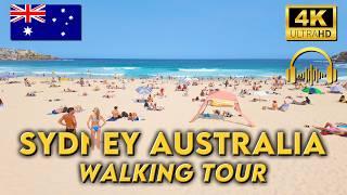 WALKING AROUND SYDNEY AUSTRALIA | Bondi Beach Before Christmas | 4K UHD Video Walk | Binaural Audio