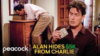 Two and a Half Men | Charlie Cashes in on Alan’s Secret Lamp Money