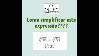 Como simplificar expressões com radicais? #shorts