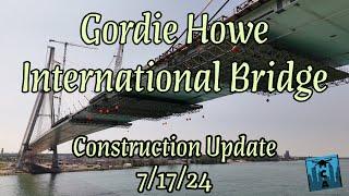 Gordie Howe Bridge | Drone Construction Update | 7/17/24