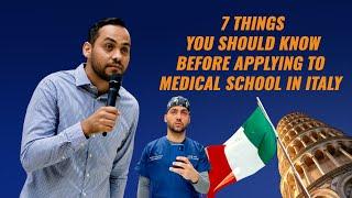 7 Important Things You SHOULD KNOW Before Applying to Medical School in Italy I MattosMD