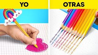 LOS MÁS LOCOS TRUCOS PARA SER POPULAR EN LA ESCUELA || DIY escolares y trucos femeninos por 123 GO!