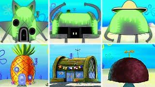 ALL Spongebob Houses vs ZOONOMALY cartoon Animation