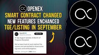 OEX | Contract Address Changed | TGE/Listing September #openex #oex #oex_token_withdrw