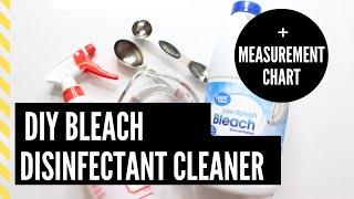 DIY Bleach Disinfectant Cleaning Spray | Easy + Cheap | Coronavirus | Covid-19