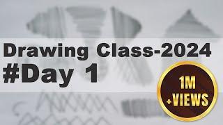 Drawing Class - 2024 | Day 1 | Drawing Basics for Beginners | Drawing Series #Drawing #beginners