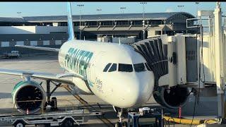 Frontier Airlines A320-NEO boarding, pushback, and departure from Tampa (TPA) *4K*